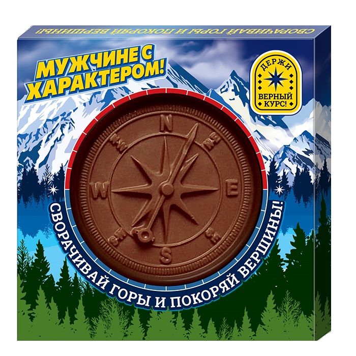 фото Шоколад фигурный компас из молочного шоколада 50 г nobrand