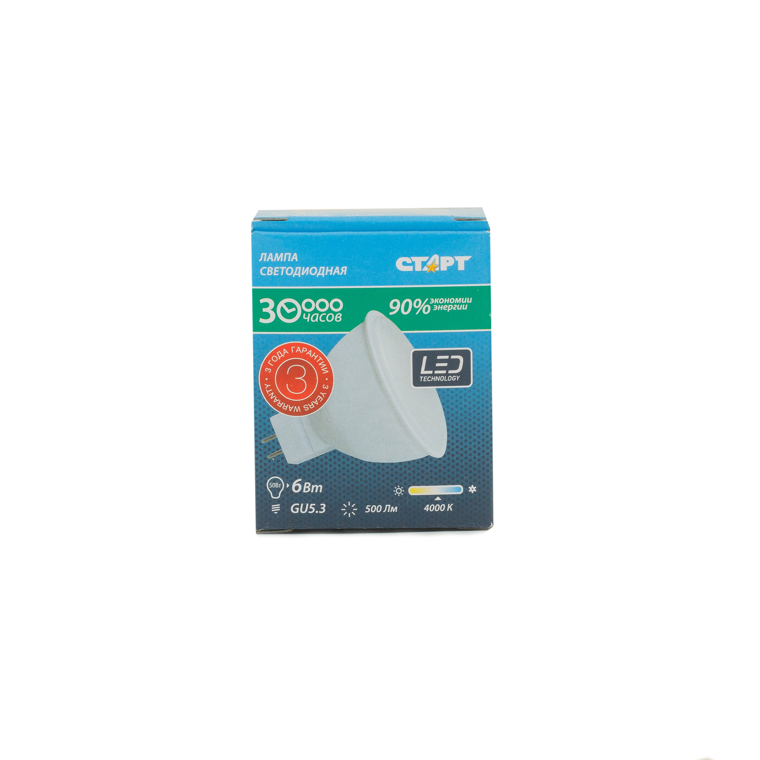 Лампа светодиодная СТАРТ GU5.3 12V 6W, холодный свет арт.СТАРТ LEDGU5.3 12V 6W40, LEDGU5.3 12V 6W40
Лампа светодиодная СТАРТ GU5.3 12V 6W, холодный свет арт.СТАРТ LEDGU5.3 12V 6W40, LEDGU5.3 12V 6W40