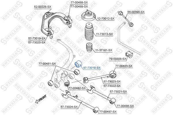 фото Рычаг независимой подвески колеса stellox 87-73019-sx
