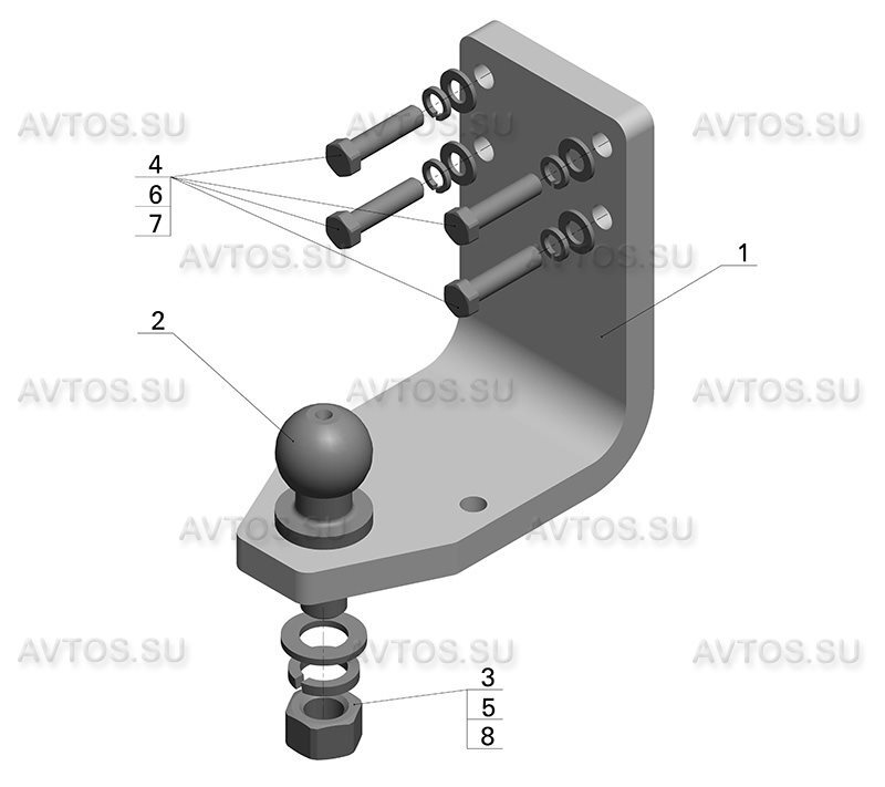 Фаркоп для Toyota Land Cruiser 76, 1984-1994 (без электрики) (паспорт и сертификат) AvtoS.
Фаркоп для Toyota Land Cruiser 76, 1984-1994 (без электрики) (паспорт и сертификат) AvtoS.