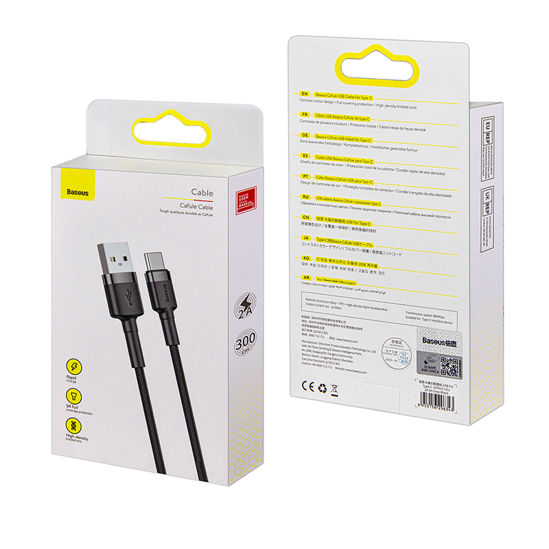 Кабель Baseus USB Type-С 3M 2A Cafule Cable черный CATKLF-UG1 (IS018297), Кабель USB Type-С 3M 2A Cafule Cable Baseus черный CATKLF-UG1 (IS018297)
Кабель Baseus USB Type-С 3M 2A Cafule Cable черный CATKLF-UG1 (IS018297), Кабель USB Type-С 3M 2A Cafule Cable Baseus черный CATKLF-UG1 (IS018297)