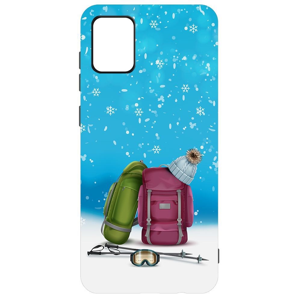фото Чехол-накладка krutoff софт кейс зимний отпуск для samsung galaxy a31 (a315) черный