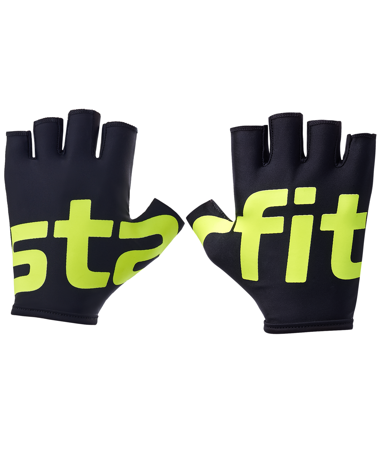фото Перчатки для фитнеса starfit wg-102, черный/ярко-зеленый