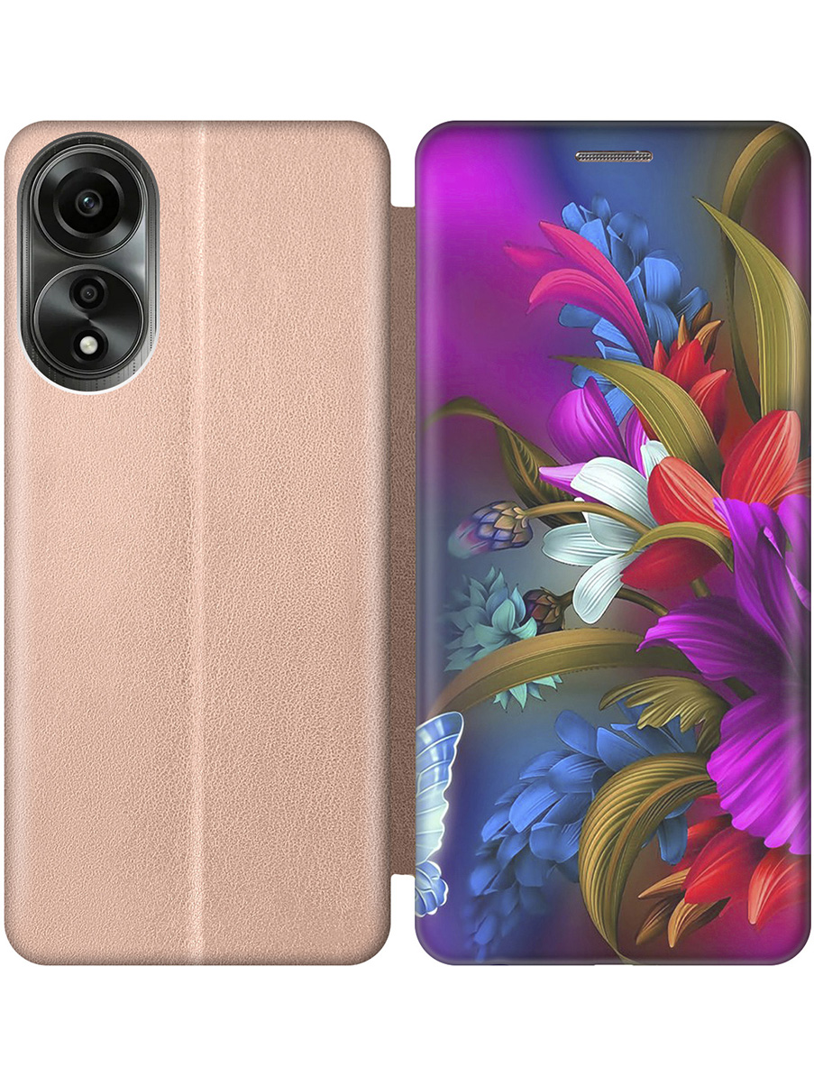 Чехол-книжка на Oppo A78 4G с принтом "Фантастические цветы" золотой, Золотистый;зеленый;красный;фиолетовый, 782629423
Чехол-книжка на Oppo A78 4G с принтом "Фантастические цветы" золотой, Золотистый;зеленый;красный;фиолетовый, 782629423