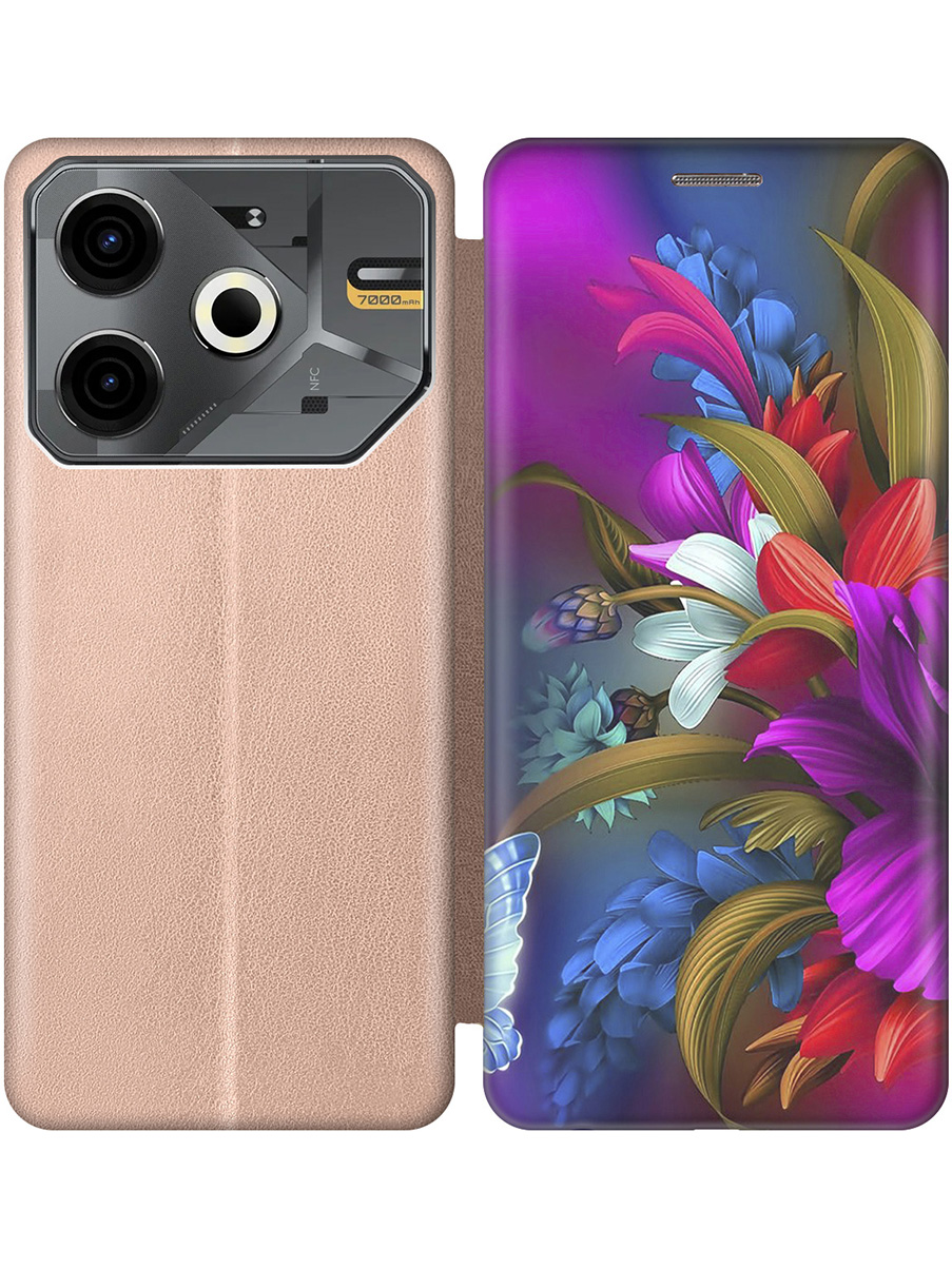 Чехол-книжка на Tecno Pova 6 Neo с принтом "Фантастические цветы" золотой, Золотистый;зеленый;красный;фиолетовый, 782634823
Чехол-книжка на Tecno Pova 6 Neo с принтом "Фантастические цветы" золотой, Золотистый;зеленый;красный;фиолетовый, 782634823