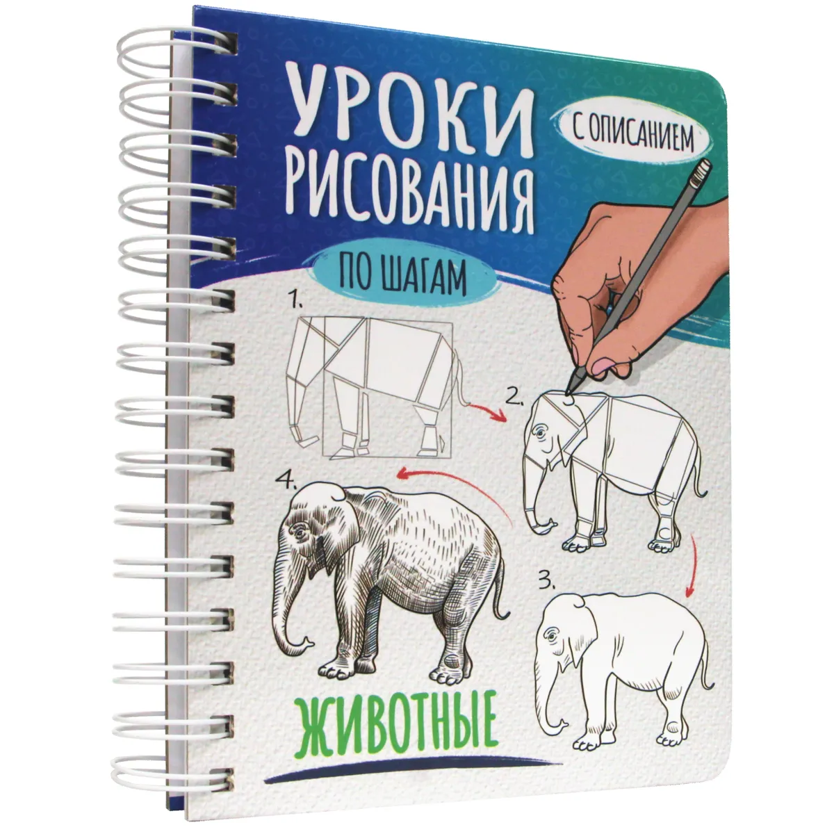 Скетчбук Уроки рисования по шагам с описанием, Животные, А5, 128 страниц, Уроки рисования по шагам
Скетчбук Уроки рисования по шагам с описанием, Животные, А5, 128 страниц, Уроки рисования по шагам