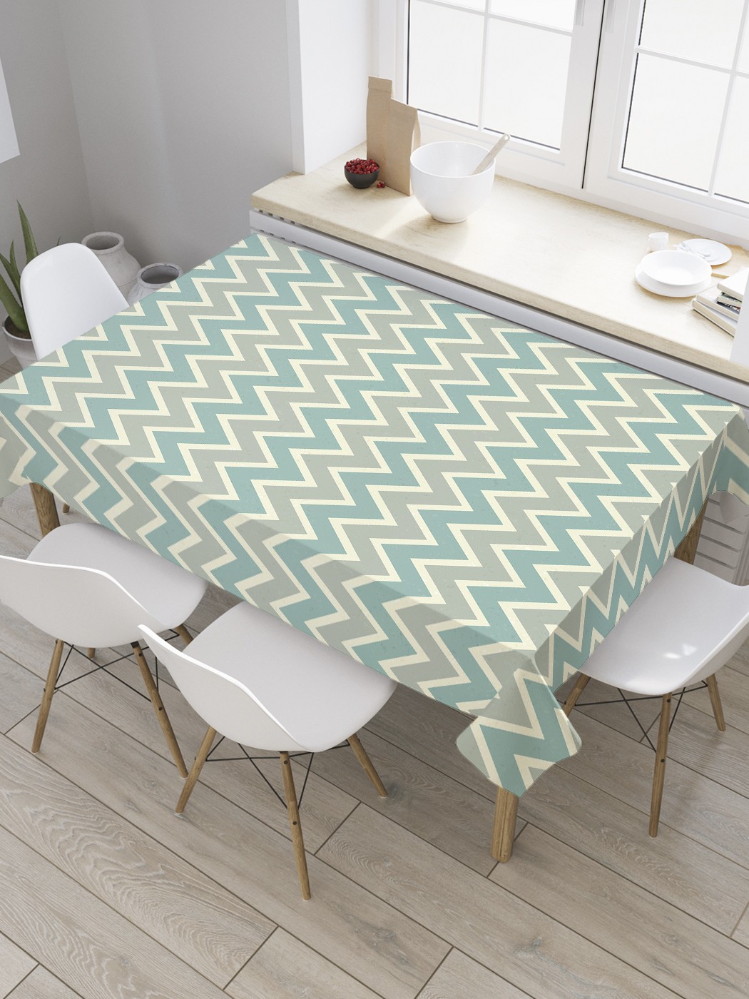 Скатерть прямоугольная JoyArty "Классические зигзаги" из оксфорда, 180x145 см, Голубой, Классические зигзаги 
Скатерть прямоугольная JoyArty "Классические зигзаги" из оксфорда, 180x145 см, Голубой, Классические зигзаги