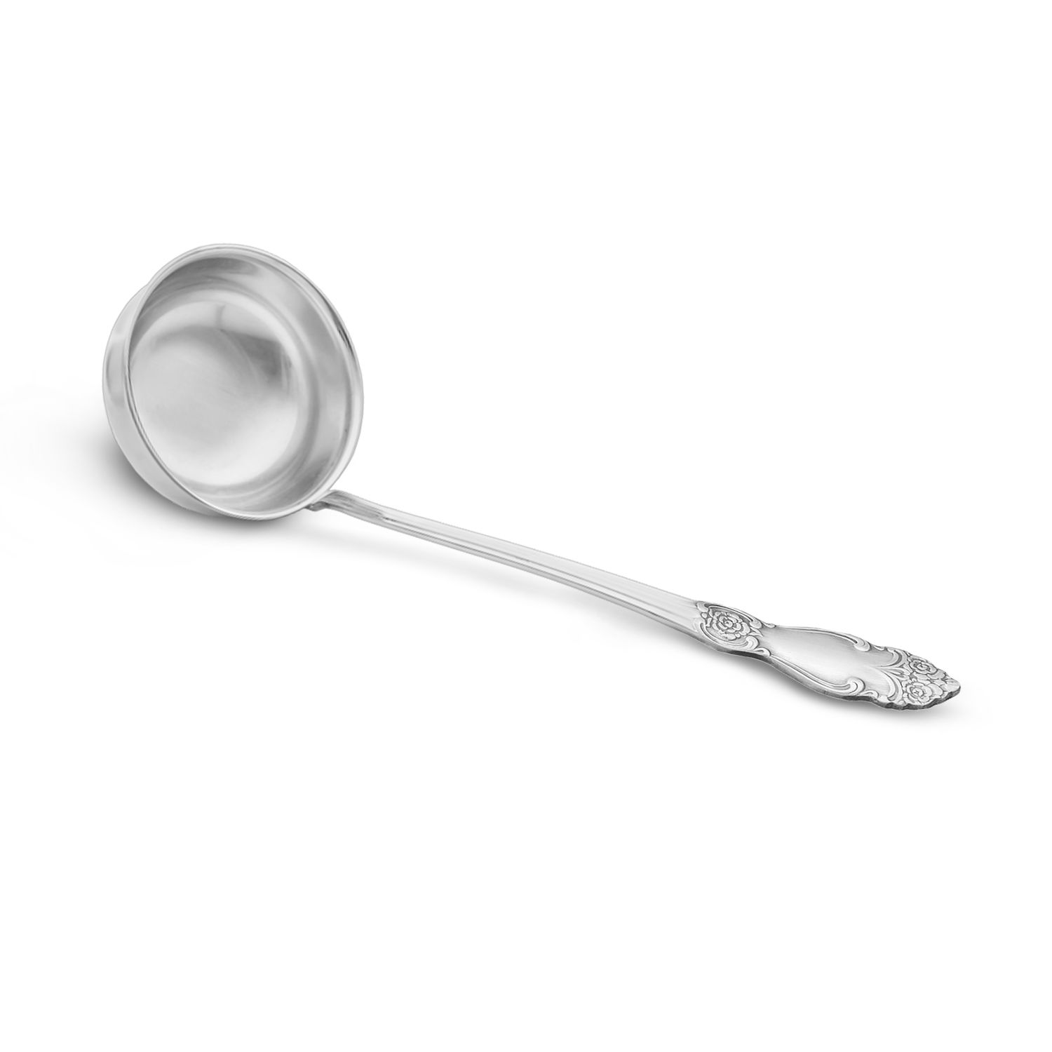 фото Ложка разливательная 'серебряная роза' посеребренная кольчугинский мельхиор с33508/1