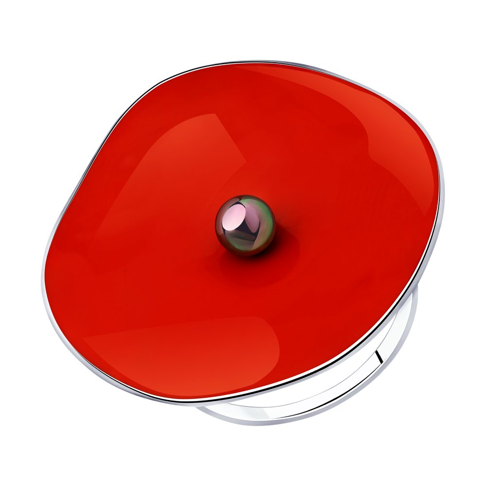 фото Кольцо из серебра с искусственным жемчугом р 19.5 sokolov 94013272