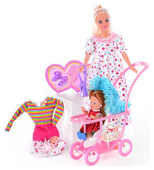 фото Набор кукол defa lucy с коляской и аксессуарами 8049