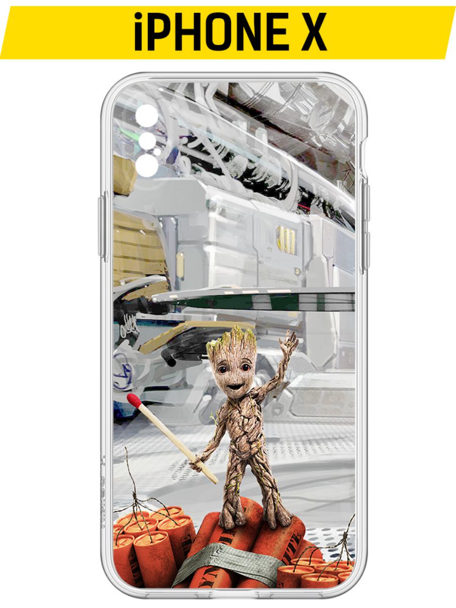 Чехол-накладка Krutoff Clear Case Стражи Галактики. Малыш Грут для iPhone X, Прозрачный
Чехол-накладка Krutoff Clear Case Стражи Галактики. Малыш Грут для iPhone X, Прозрачный