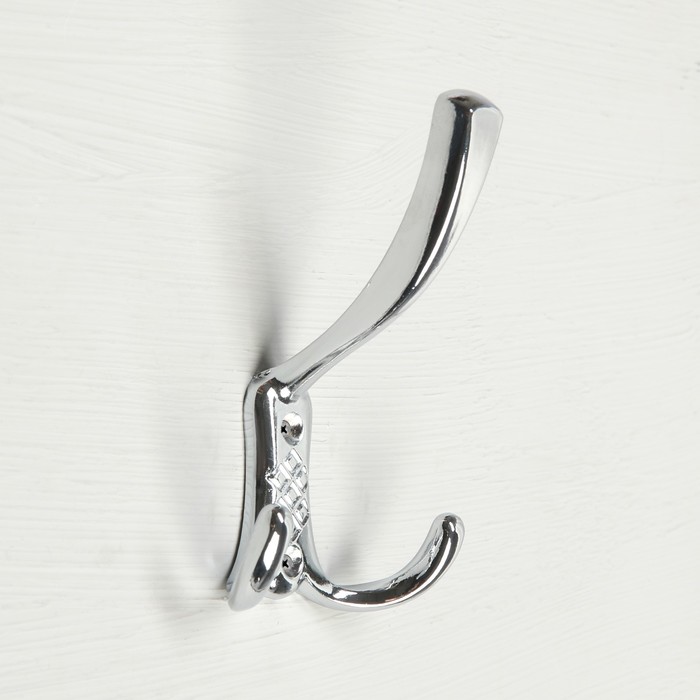 фото Тундра крючок мебельный km304cp трёхрожковый цвет хром