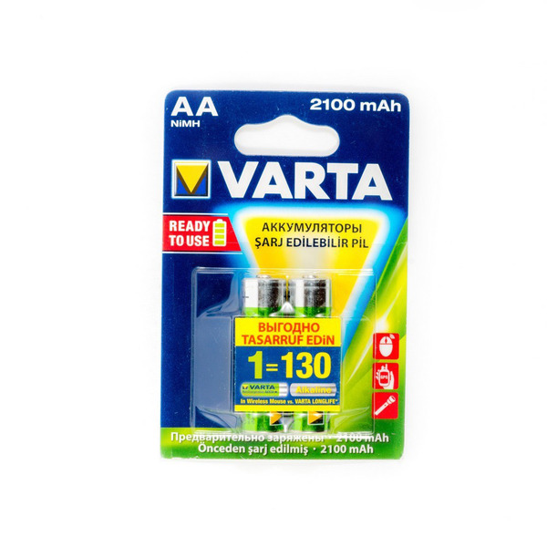 Аккумулятор VARTA LONGLIFE Ready 2 Use (предзаряженный) AA (LR6)/1.2 В/2100 мАч/NiMH 2 шт
Аккумулятор VARTA LONGLIFE Ready 2 Use (предзаряженный) AA (LR6)/1.2 В/2100 мАч/NiMH 2 шт