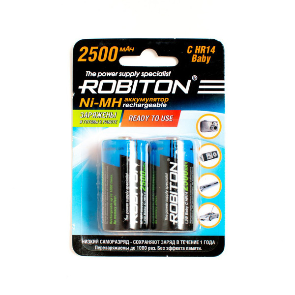 Аккумулятор ROBITON R14 (С)/ 1.2 В/ 2500 мАч/ NiMH 2 штуки в блистере/ предзаряженный
Аккумулятор ROBITON R14 (С)/ 1.2 В/ 2500 мАч/ NiMH 2 штуки в блистере/ предзаряженный