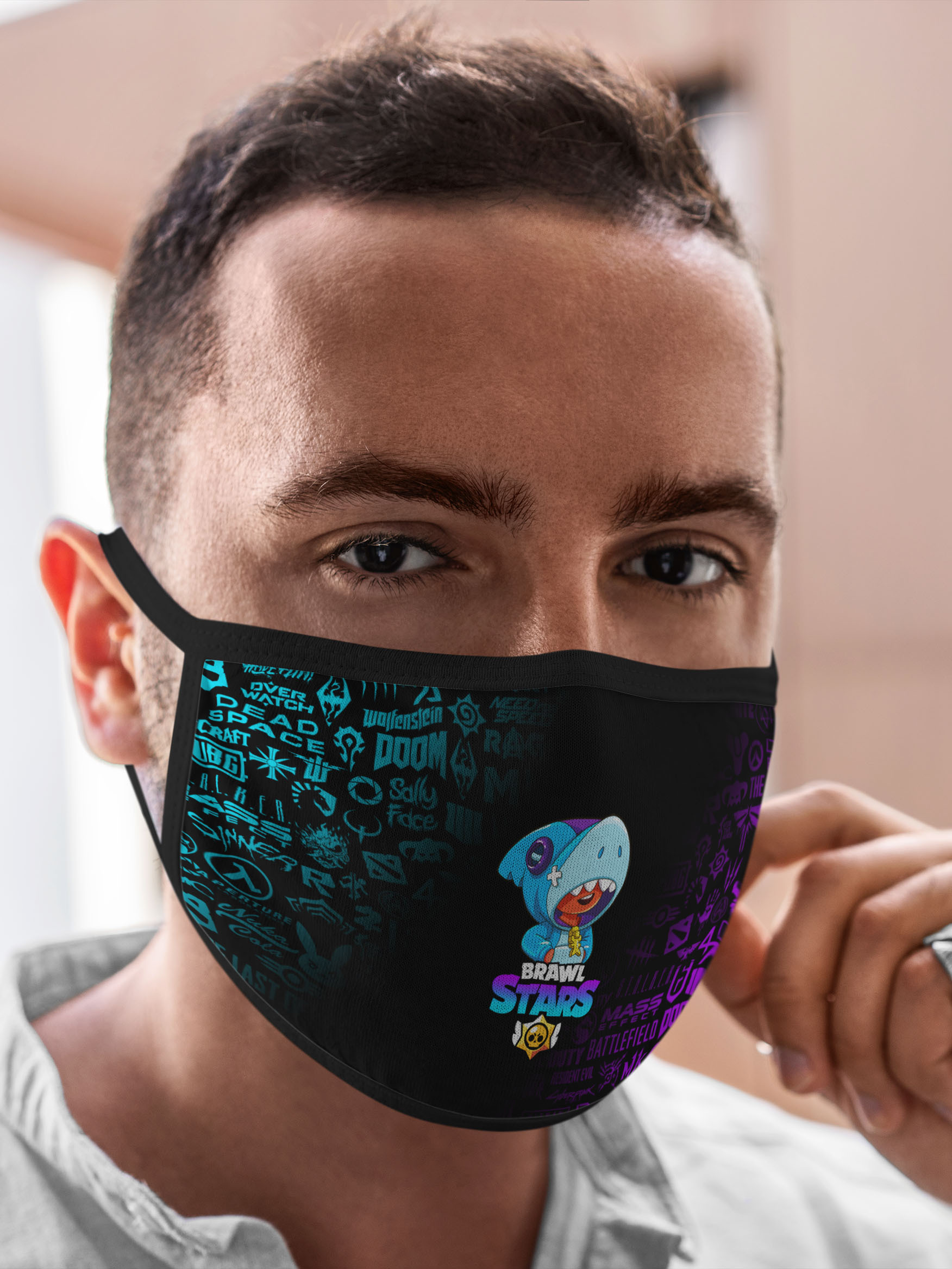 Многоразовая маска унисекс Burnettie Brawl Stars Leon Shark, Разноцветный, Brawl Stars Leon Shark 
Многоразовая маска унисекс Burnettie Brawl Stars Leon Shark, Разноцветный, Brawl Stars Leon Shark