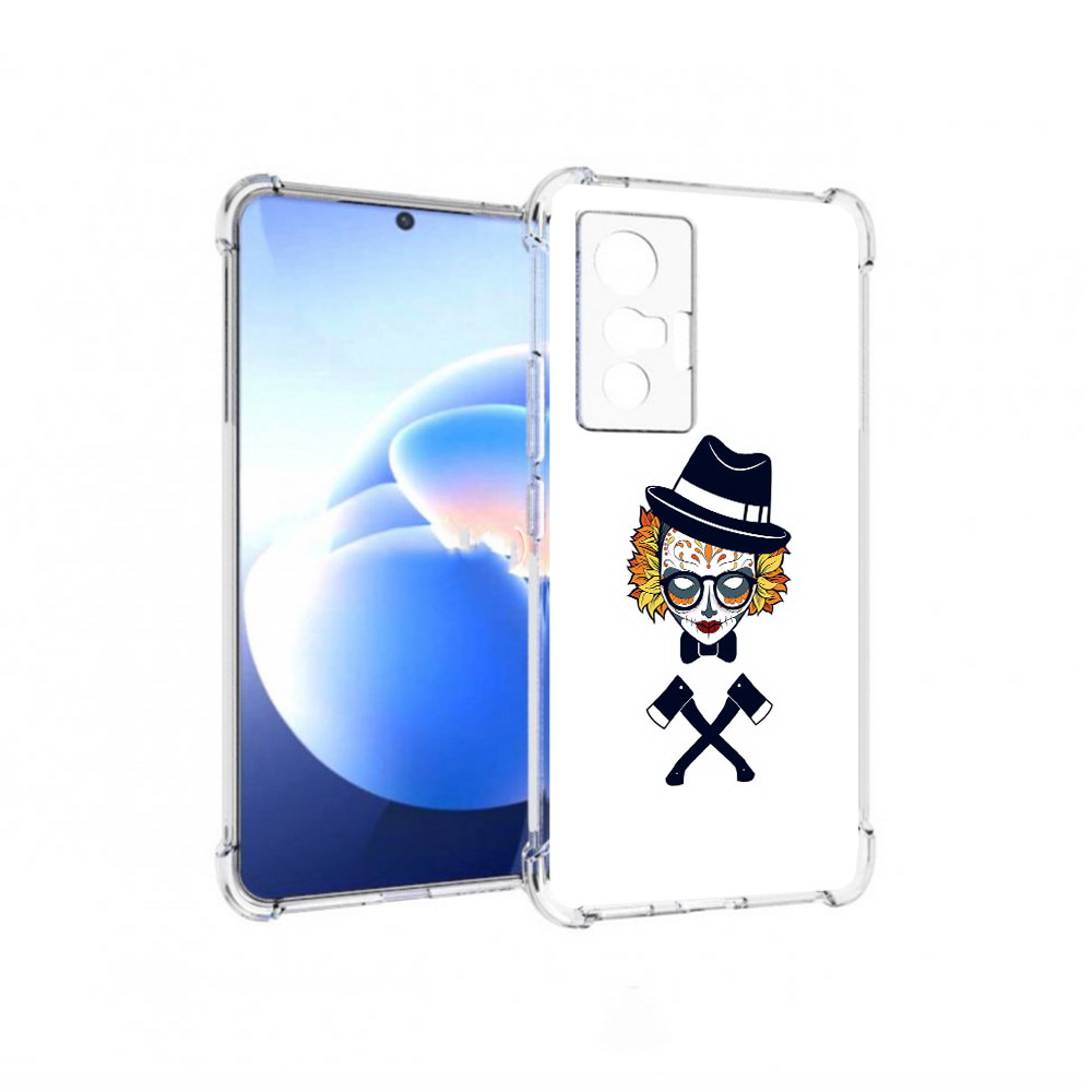 Чехол MyPads Tocco для Vivo X70 девушка в маске с топорами рисунок, Прозрачный, Tocco 
Чехол MyPads Tocco для Vivo X70 девушка в маске с топорами рисунок, Прозрачный, Tocco