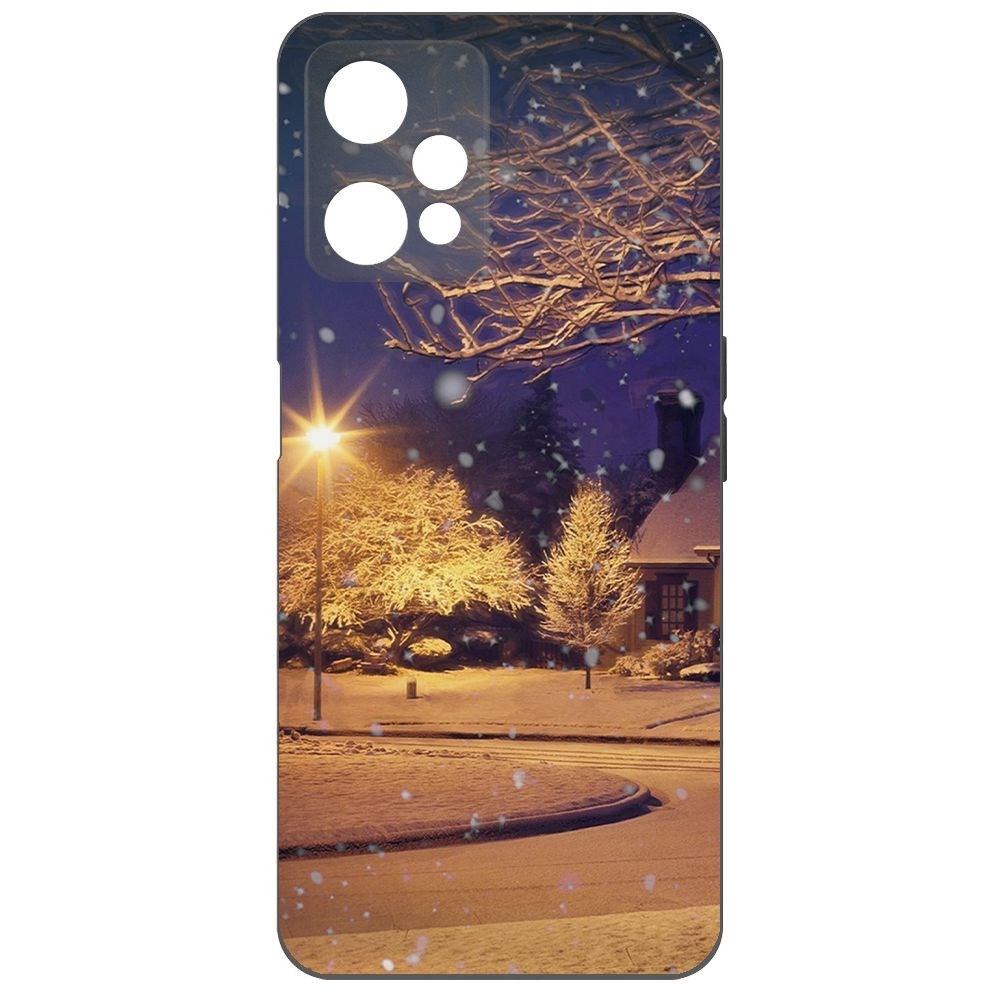 фото Чехол-накладка krutoff софт кейс зимняя сказка для realme 9 pro черный