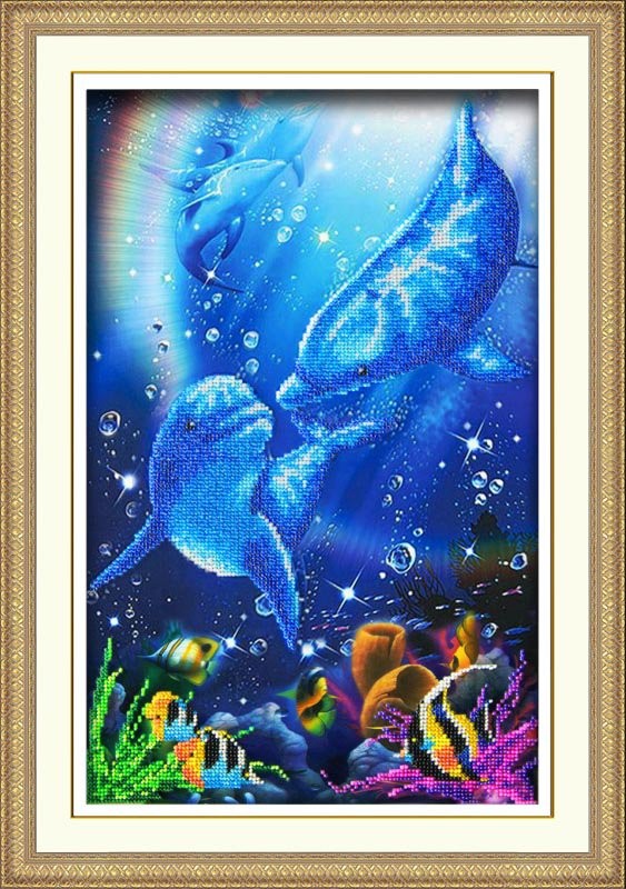 Вышивка бисером Паутинка Б1422 Дельфины 38,5х25 см
Вышивка бисером Паутинка Б1422 Дельфины 38,5х25 см