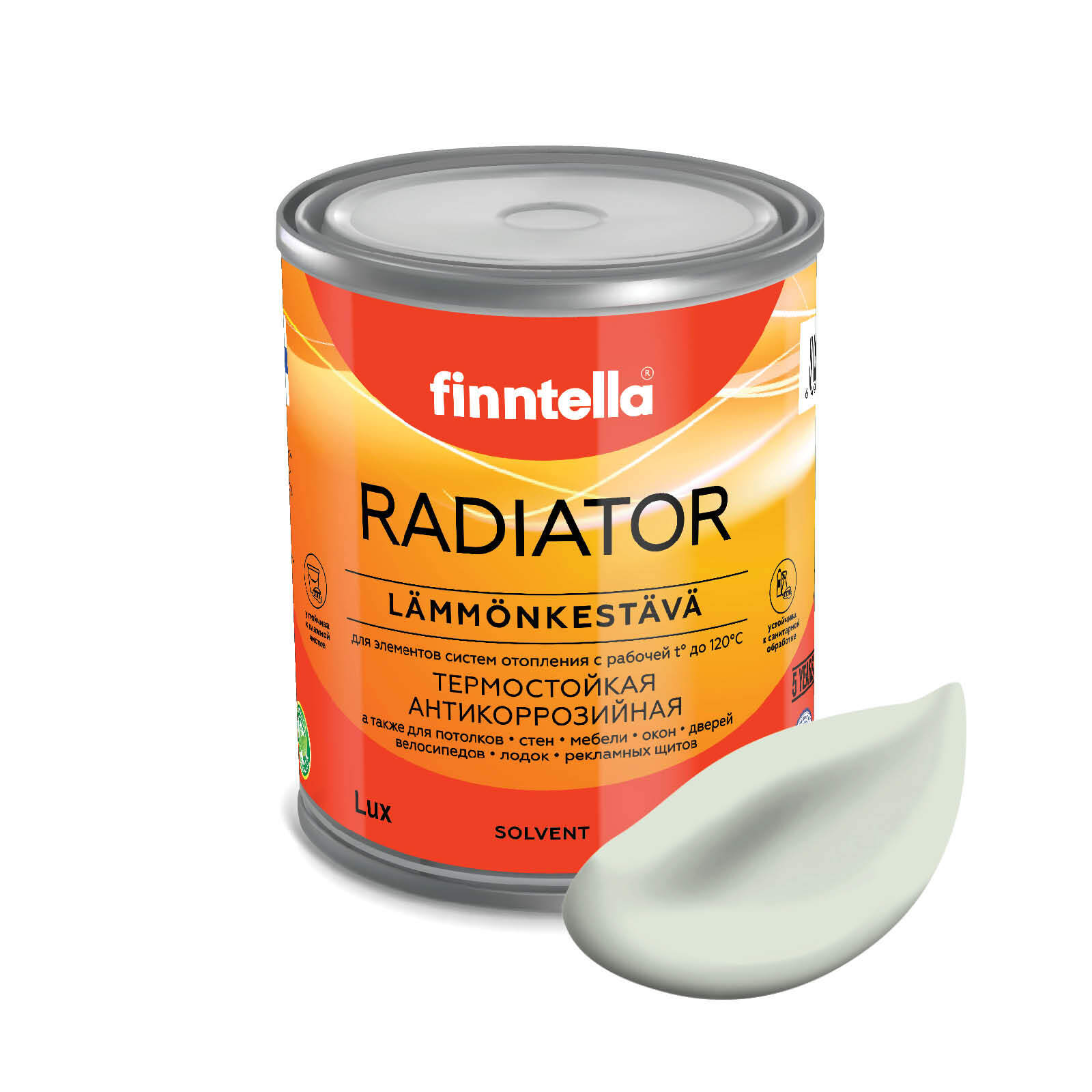 Краска RADIATOR, MINTTU светло-зелёный, 0,9л, Зеленый, RADIATOR специализированная для батарей и радиаторов отопления
Краска RADIATOR, MINTTU светло-зелёный, 0,9л, Зеленый, RADIATOR специализированная для батарей и радиаторов отопления