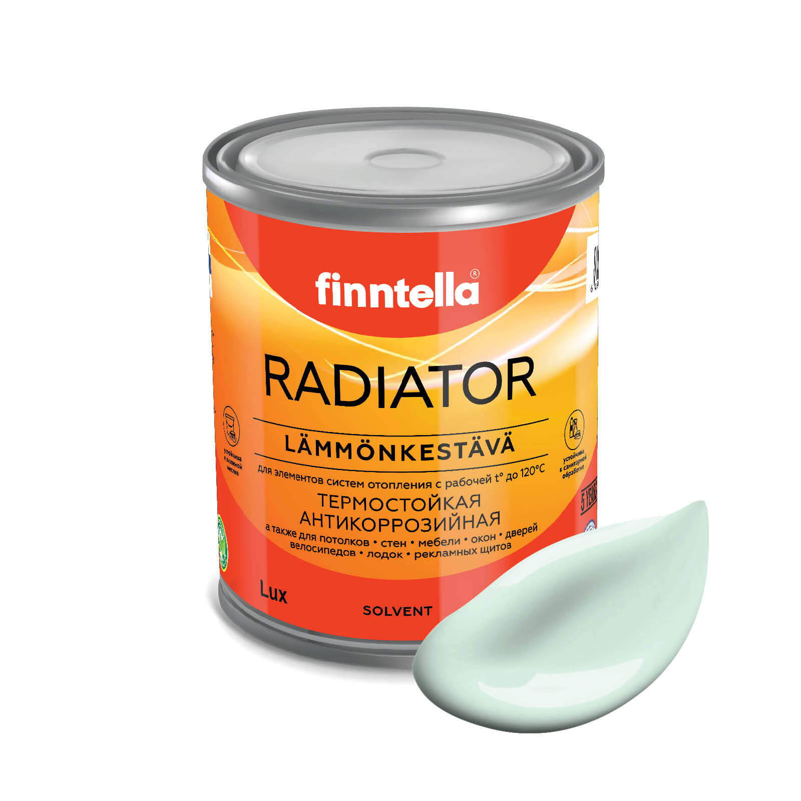 Краска RADIATOR, LINTU бледно-бирюзовый, 0,9л, Голубой, RADIATOR специализированная для батарей и радиаторов отопления
Краска RADIATOR, LINTU бледно-бирюзовый, 0,9л, Голубой, RADIATOR специализированная для батарей и радиаторов отопления
