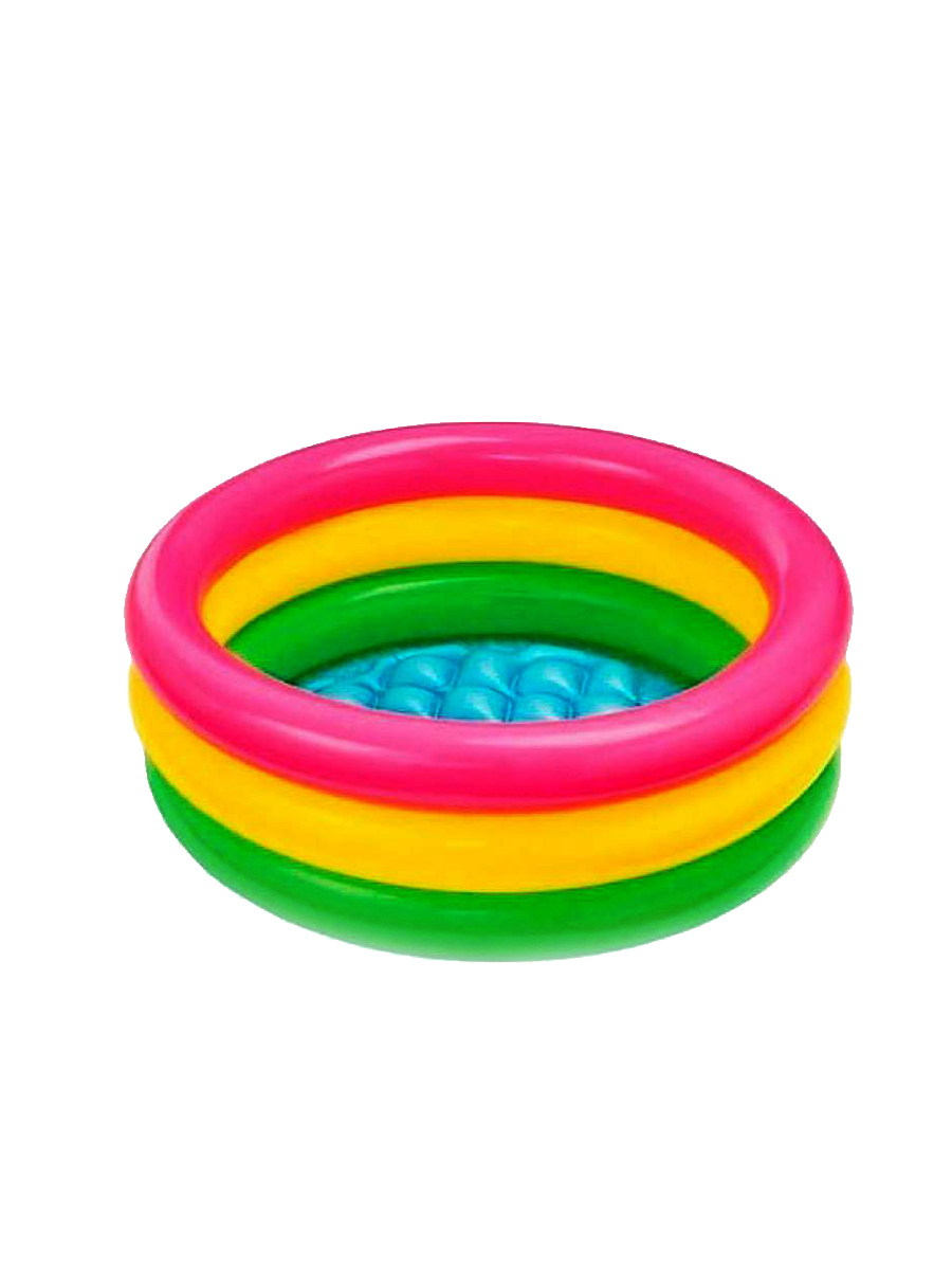 фото Бассейн радуга 61см разноцветный с надувным дном nobrand