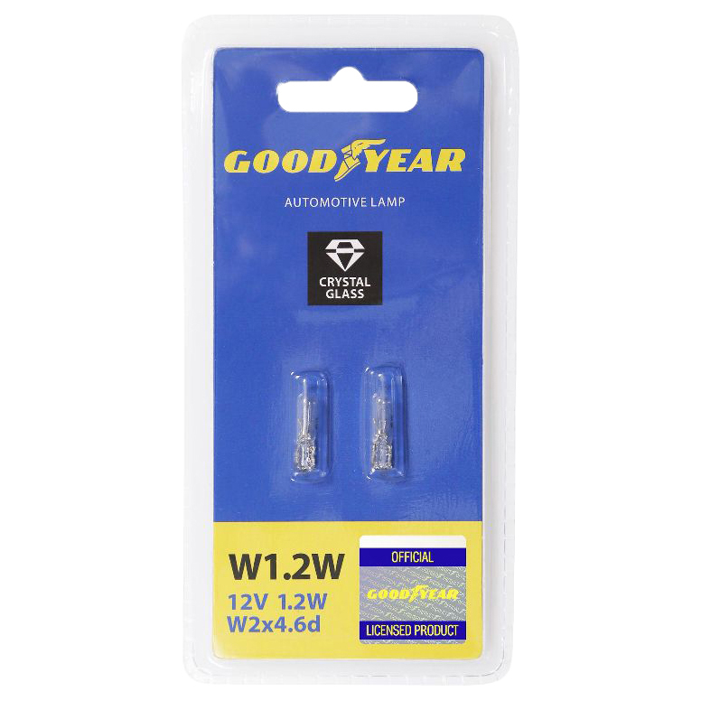 фото Лампа накаливания автомобильная goodyear w1.2w 12v 1.2w w2x4.6d (блистер: к-т 2шт.)