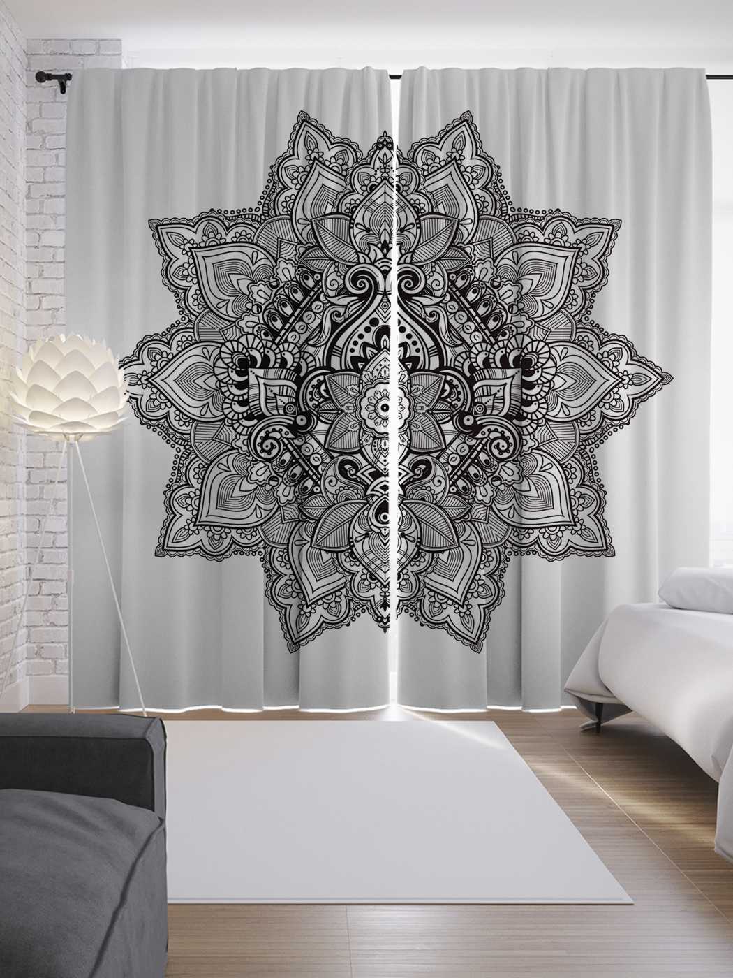 фото Шторы joyarty с фотопечатью "медитация лотоса" из сатена, 290х265 см