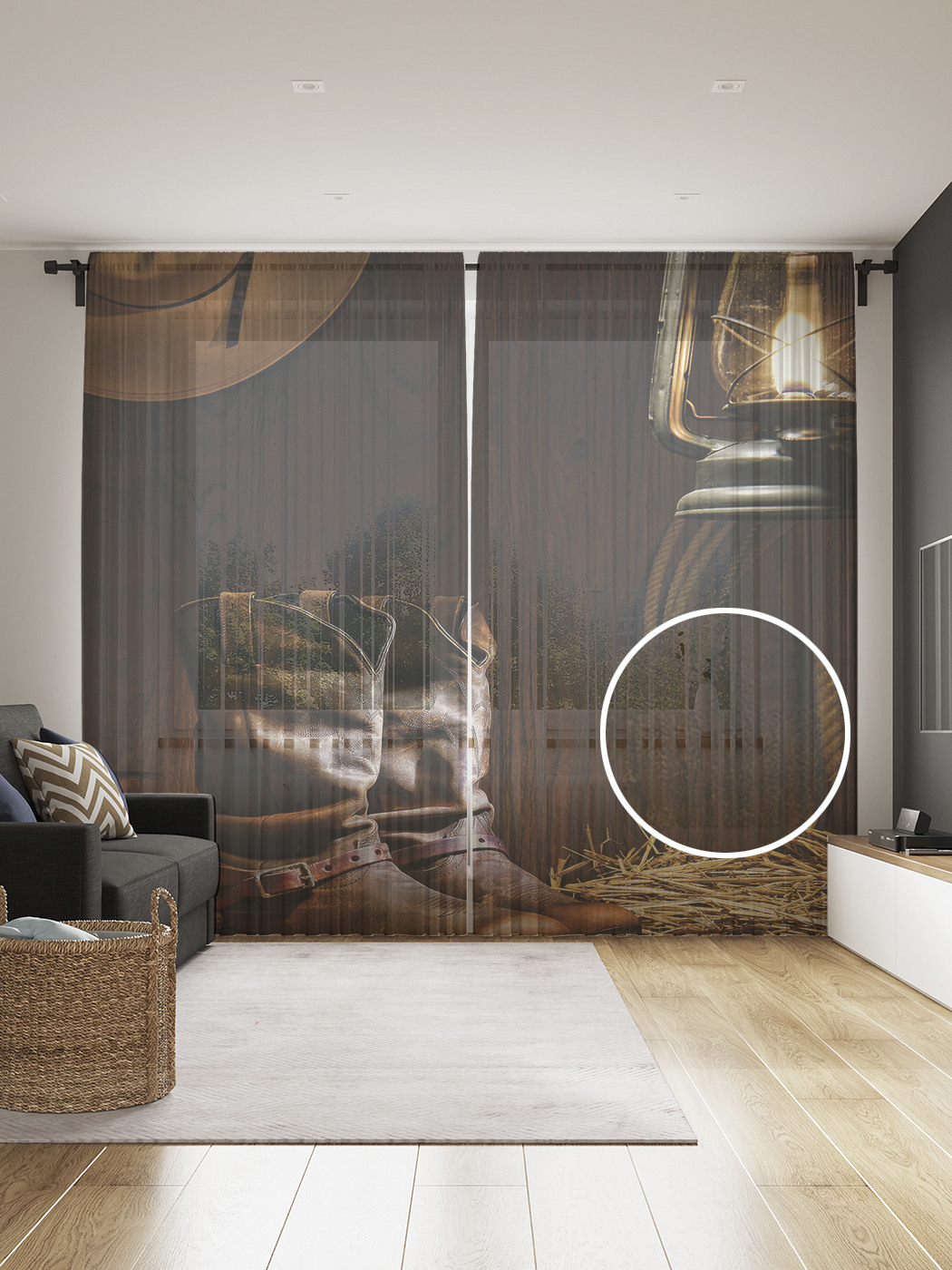 Фототюль JoyArty "Техасский вечер", 145x265см (2 полотна со шторной лентой + 50 крючков), Техасский вечер
Фототюль JoyArty "Техасский вечер", 145x265см (2 полотна со шторной лентой + 50 крючков), Техасский вечер