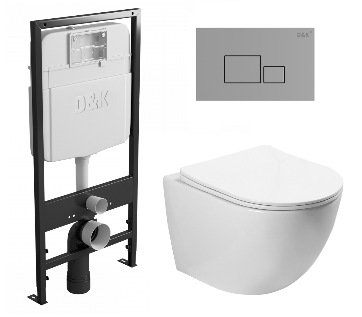 Комплект: инсталляция D&K + унитаз SantiLine SL-5005 + кнопка прямоугольная хром, 541882
Комплект: инсталляция D&K + унитаз SantiLine SL-5005 + кнопка прямоугольная хром, 541882