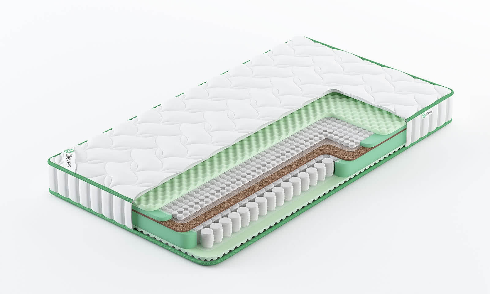 Матрас Clever HybridWave Hard Slim 180x195, Белый, HybridWave Hard Slim 
Матрас Clever HybridWave Hard Slim 180x195, Белый, HybridWave Hard Slim