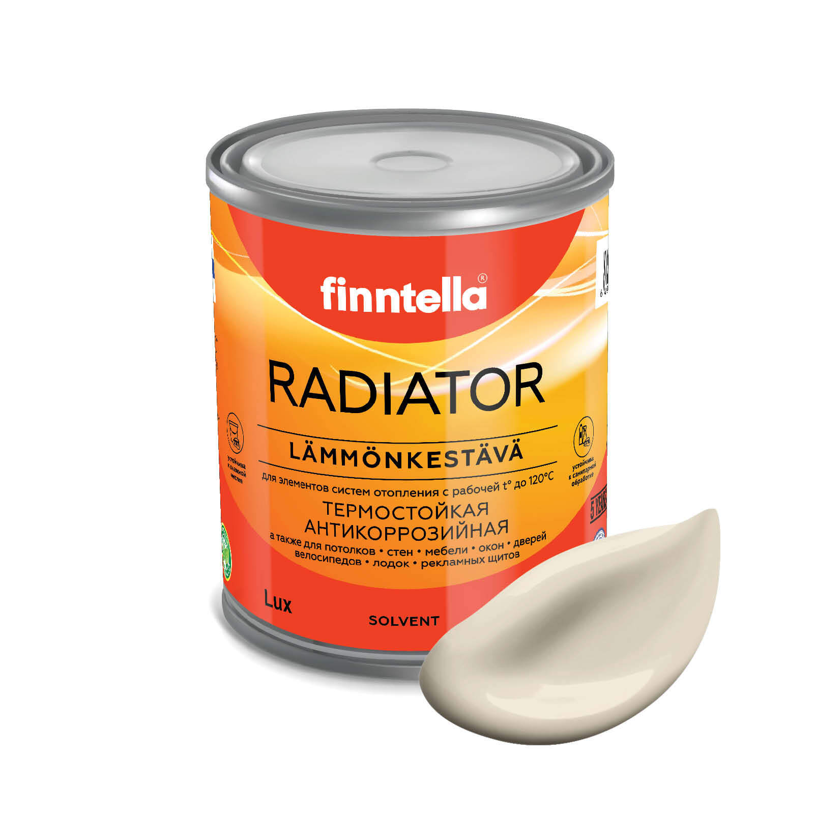 Краска RADIATOR, LIINAVAATTEET Светло-бежевый, 0,9л, RADIATOR специализированная для батарей и радиаторов отопления
Краска RADIATOR, LIINAVAATTEET Светло-бежевый, 0,9л, RADIATOR специализированная для батарей и радиаторов отопления