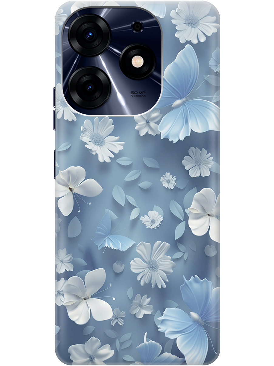 Силиконовый чехол на Tecno Spark 10 Pro с принтом "Голубые бабочки", Прозрачный;белый;голубой, 768742610
Силиконовый чехол на Tecno Spark 10 Pro с принтом "Голубые бабочки", Прозрачный;белый;голубой, 768742610