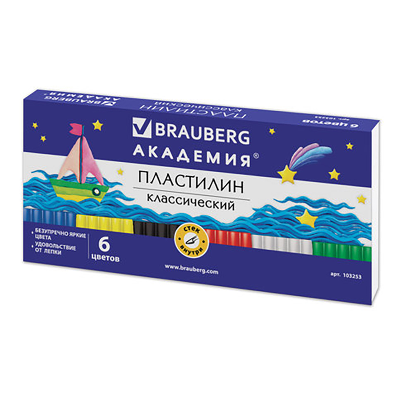 Пластилин классический BRAUBERG, 6 цветов, 120 г, со стеком, картонная упаковка, 103253, plasticine-s-43
Пластилин классический BRAUBERG, 6 цветов, 120 г, со стеком, картонная упаковка, 103253, plasticine-s-43