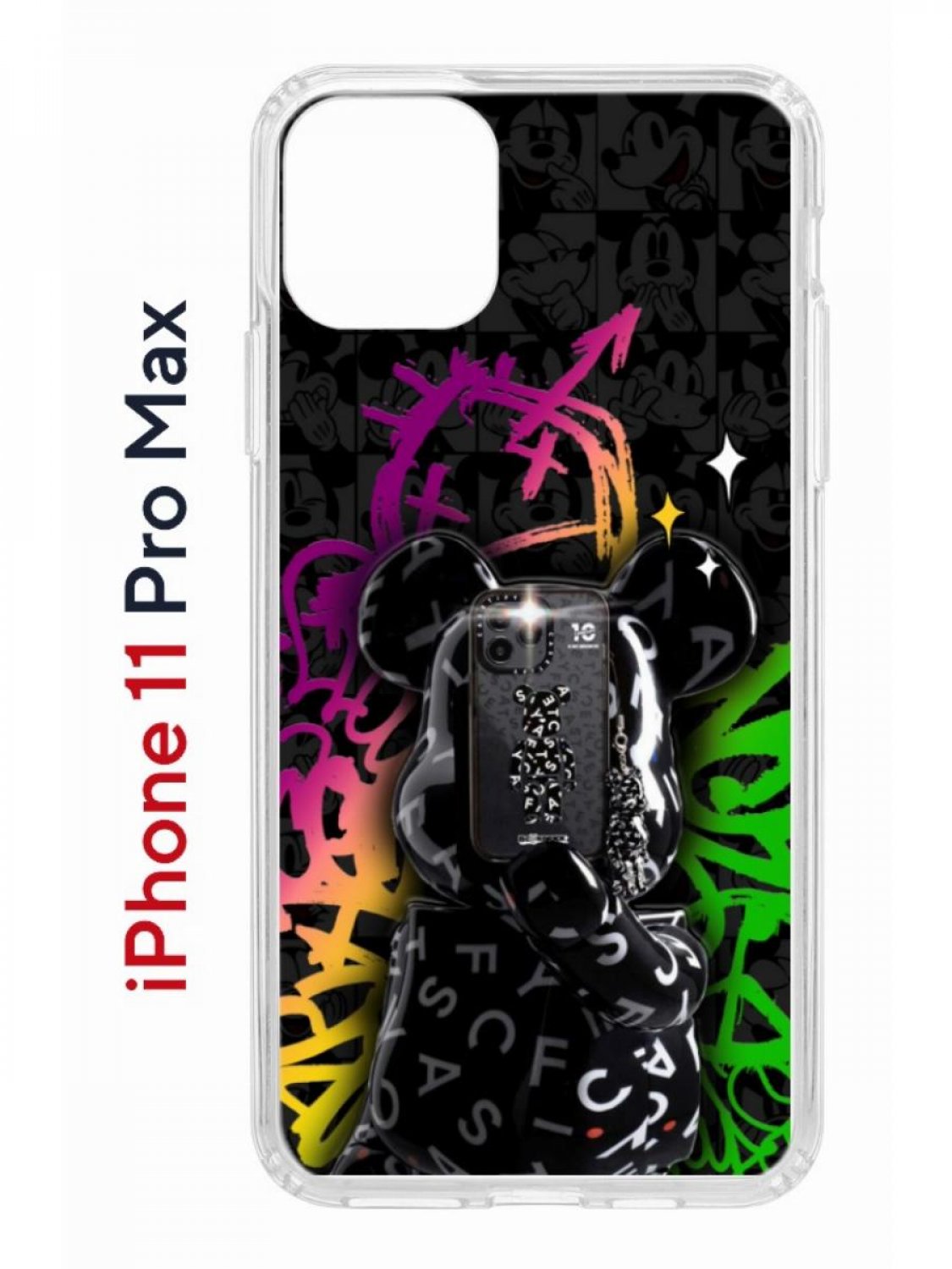 Чехол на iPhone 11 Pro Max с принтом Kruche Print Микки Маус, бампер с защитой камеры, Прозрачный;черный;зеленый;фиолетовый, Айфон 11 Про Макс
Чехол на iPhone 11 Pro Max с принтом Kruche Print Микки Маус, бампер с защитой камеры, Прозрачный;черный;зеленый;фиолетовый, Айфон 11 Про Макс