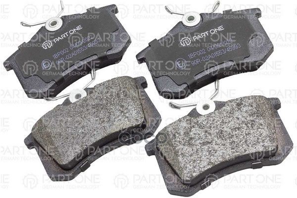 Тормозные колодки PART-ONE задние дисковые для Audi A4 -08 A6 -05/Volkswagen Golf 2 1BP002, 1BP002
Тормозные колодки PART-ONE задние дисковые для Audi A4 -08 A6 -05/Volkswagen Golf 2 1BP002, 1BP002