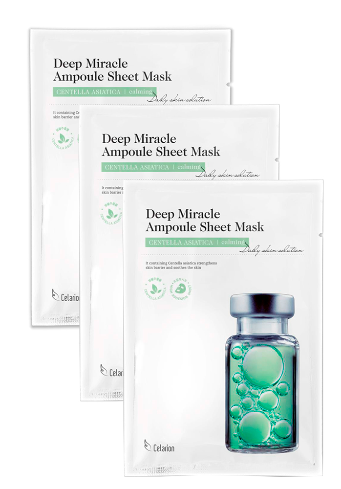 Маска для лица CELARION Deep Miracle Ampoule Sheet Mask-CENTELLA ASIATICA calming 3 шт., Deep Miracle
Маска для лица CELARION Deep Miracle Ampoule Sheet Mask-CENTELLA ASIATICA calming 3 шт., Deep Miracle