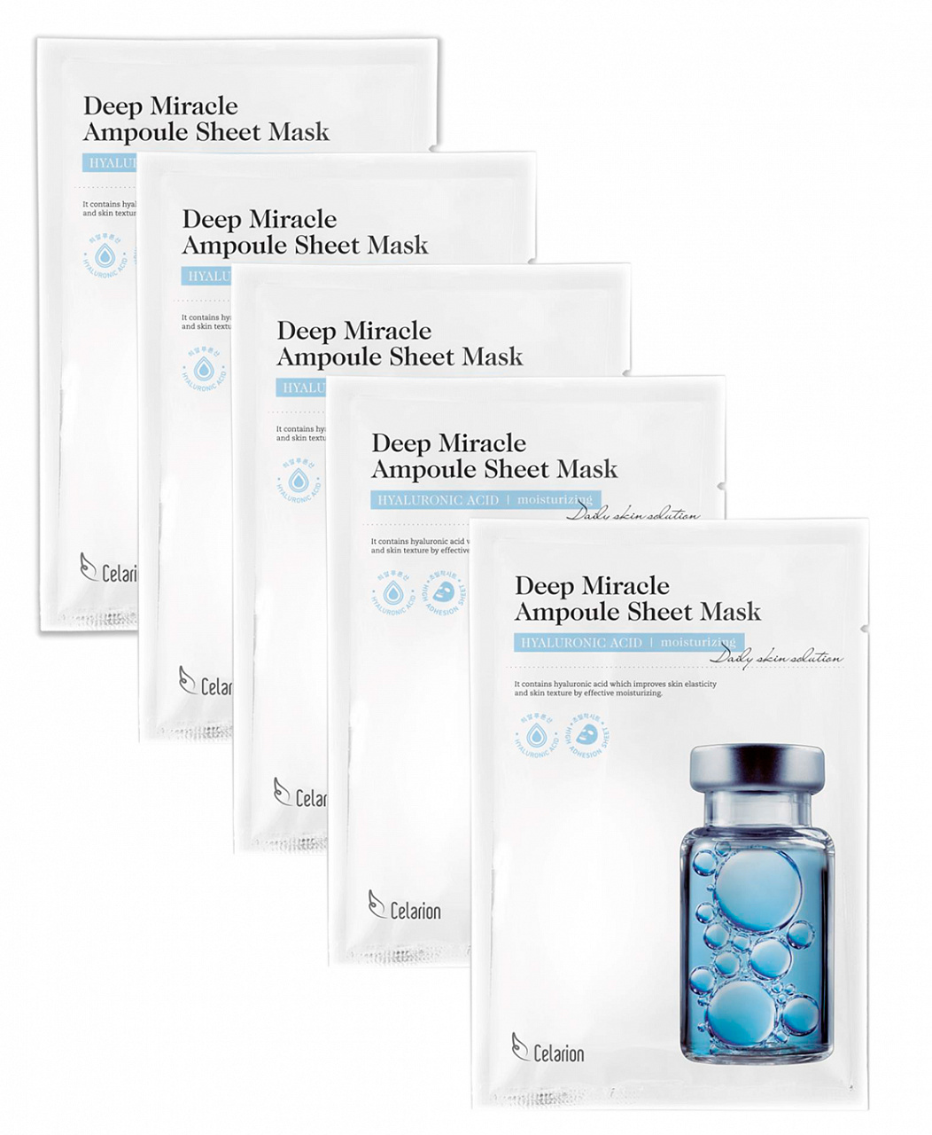 Маска для лица CELARION Deep Miracle Ampoule Sheet Mask-HYALURONIC ACID moisturizing 5 шт., Deep Miracle
Маска для лица CELARION Deep Miracle Ampoule Sheet Mask-HYALURONIC ACID moisturizing 5 шт., Deep Miracle