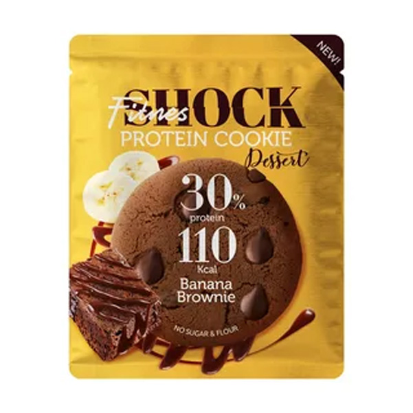 Печенье неглазированное FitnesSHOCK Protein Cookie Dessert, 12 шт, вкус: банановый брауни
Печенье неглазированное FitnesSHOCK Protein Cookie Dessert, 12 шт, вкус: банановый брауни