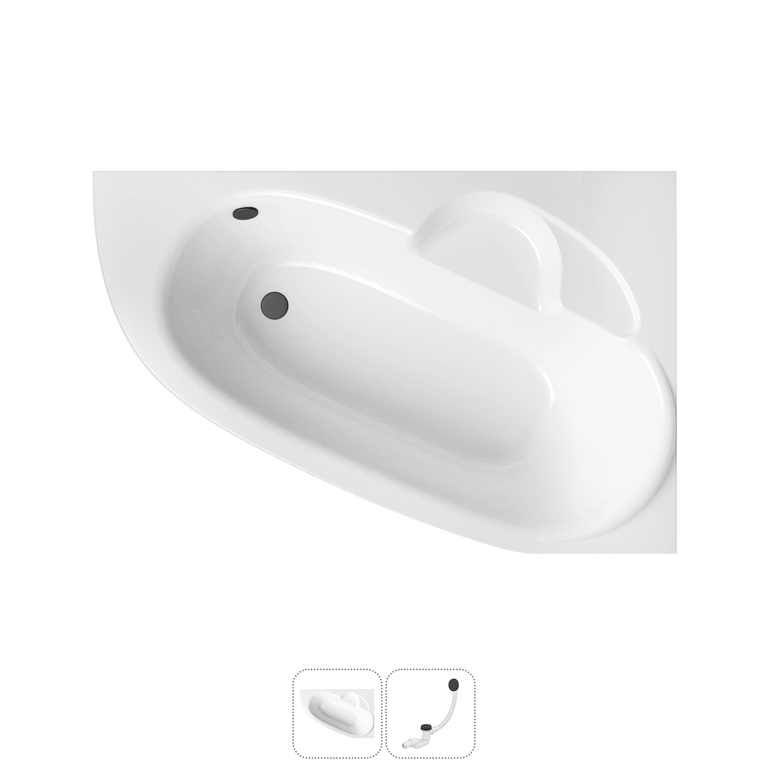 Угловая ванна акриловая 150x100 Lavinia Boho Bell Pro 202010850 набор 2 в 1, правая, Белый, bath_LB_sifon.Bell Pro.2v1_слив-перелив матовый черный
Угловая ванна акриловая 150x100 Lavinia Boho Bell Pro 202010850 набор 2 в 1, правая, Белый, bath_LB_sifon.Bell Pro.2v1_слив-перелив матовый черный