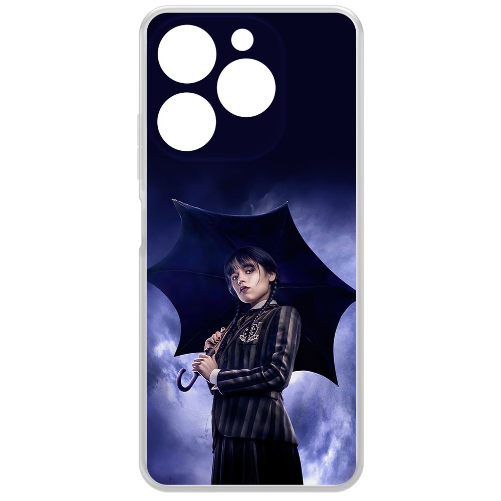 Чехол-накладка Krutoff Clear Case Уэнсдей Аддамс - Уэнсдей под зонтом для Itel A70, Прозрачный
Чехол-накладка Krutoff Clear Case Уэнсдей Аддамс - Уэнсдей под зонтом для Itel A70, Прозрачный