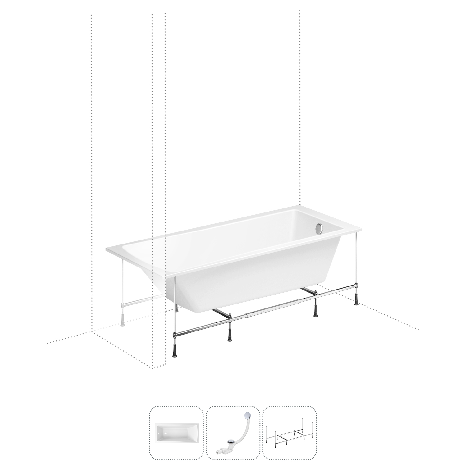 Акриловая ванна 150x70 см Lavinia Boho One 202010929 в наборе 3 в 1, Белый, bath_LB_sifon.One.3v1
Акриловая ванна 150x70 см Lavinia Boho One 202010929 в наборе 3 в 1, Белый, bath_LB_sifon.One.3v1