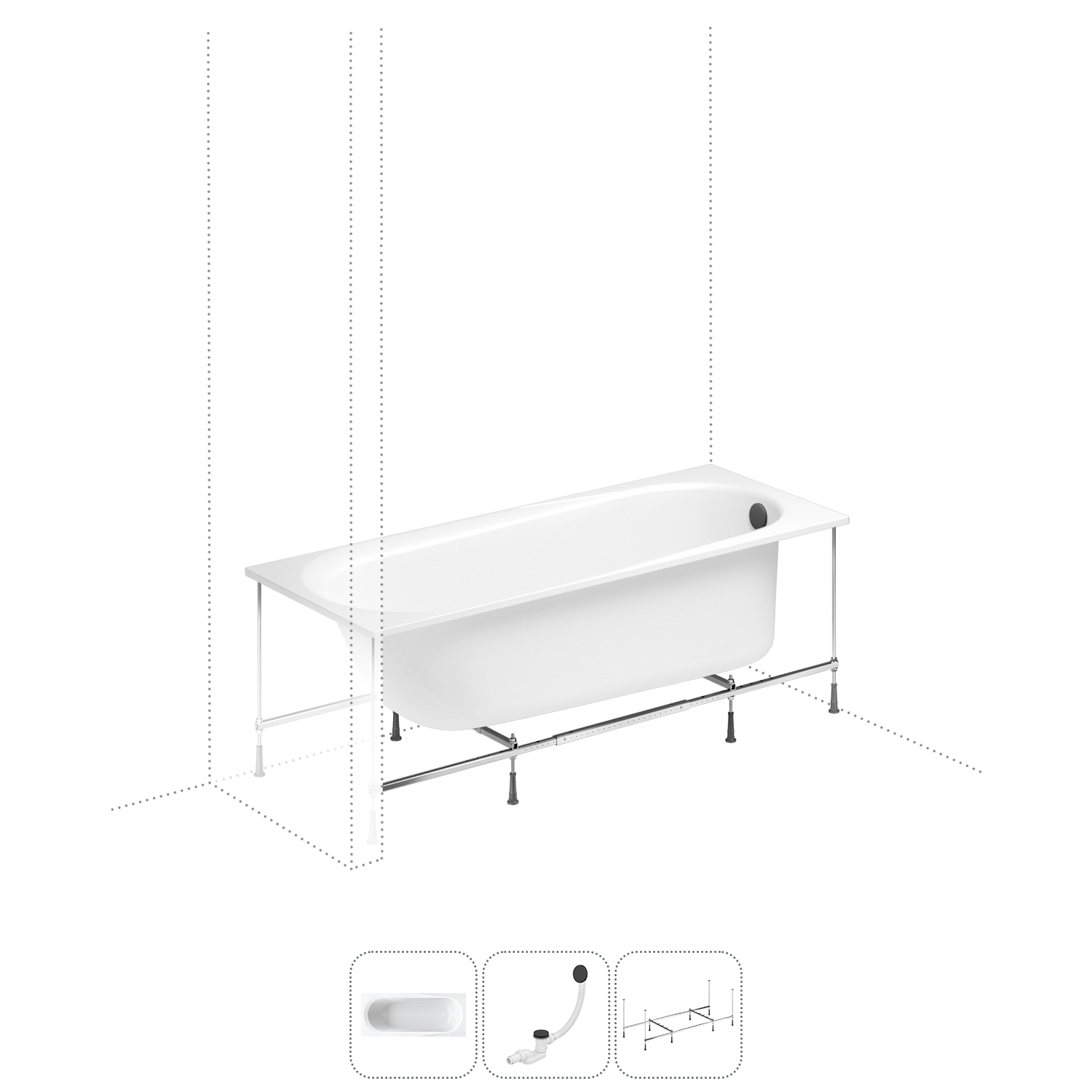 Акриловая ванна 160x70 см Lavinia Boho Biore 202011003 в наборе 3 в 1, Белый, bath_LB_sifon.Biore.3v1
Акриловая ванна 160x70 см Lavinia Boho Biore 202011003 в наборе 3 в 1, Белый, bath_LB_sifon.Biore.3v1