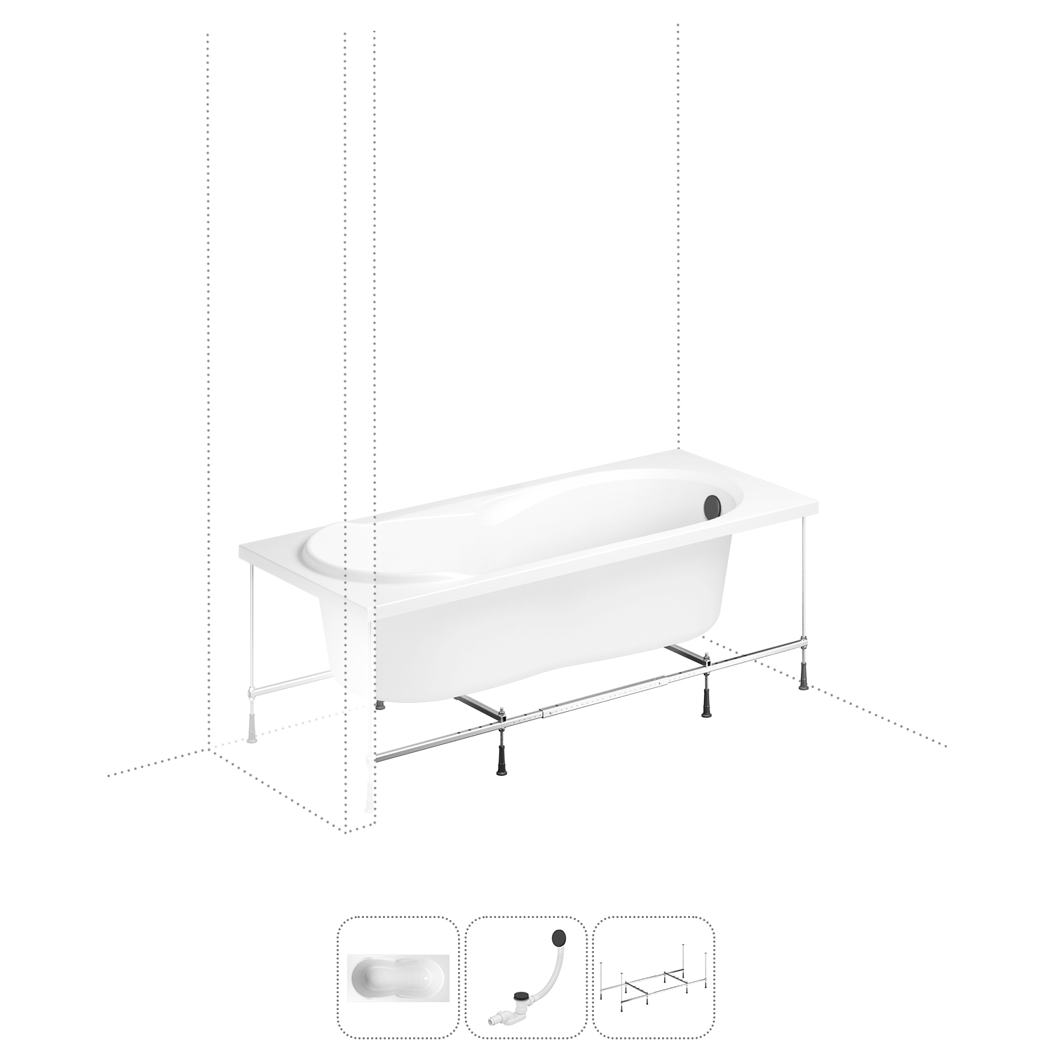 Акриловая ванна 170x75 см Lavinia Boho Easter Pro 202011014 в наборе 3 в 1, Белый, bath_LB_sifon.Easter Pro.3v1
Акриловая ванна 170x75 см Lavinia Boho Easter Pro 202011014 в наборе 3 в 1, Белый, bath_LB_sifon.Easter Pro.3v1