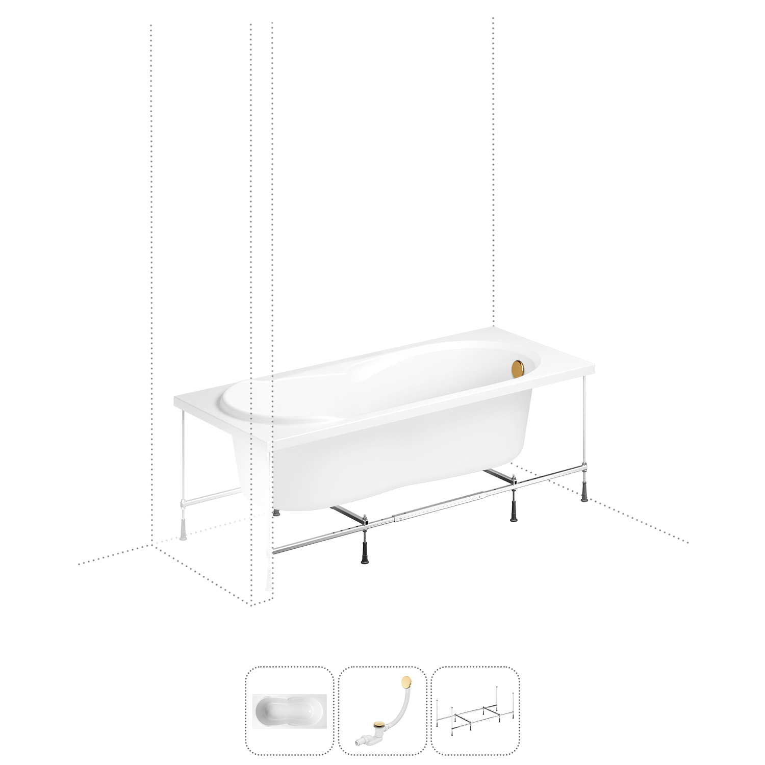 Акриловая ванна 150x70 см Lavinia Boho Easter Pro 202011058 в наборе 3 в 1, Белый, bath_LB_sifon.Easter Pro.3v1
Акриловая ванна 150x70 см Lavinia Boho Easter Pro 202011058 в наборе 3 в 1, Белый, bath_LB_sifon.Easter Pro.3v1