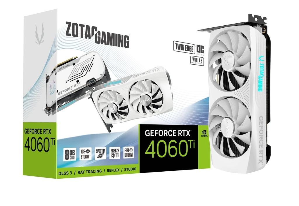 Видеокарта Zotac NVIDIA GeForce RTX 4060 Ti B Twin Edge OC White Edition (ZT-D40610Q-10M), Белый, Gaming GeForce RTX 4060 Ti 8GB TWIN EDGE OC White Edition
Видеокарта Zotac NVIDIA GeForce RTX 4060 Ti B Twin Edge OC White Edition (ZT-D40610Q-10M), Белый, Gaming GeForce RTX 4060 Ti 8GB TWIN EDGE OC White Edition