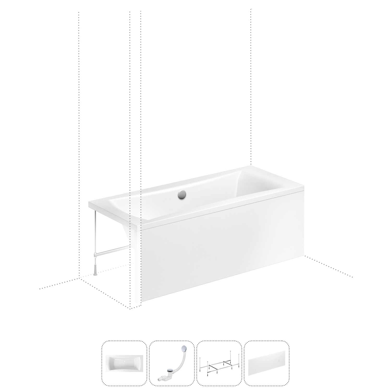 Акриловая ванна 180x80 см Lavinia Boho Evan 202011109 в наборе 4 в 1, Белый, bath_LB_sifon.Evan.4v1
Акриловая ванна 180x80 см Lavinia Boho Evan 202011109 в наборе 4 в 1, Белый, bath_LB_sifon.Evan.4v1