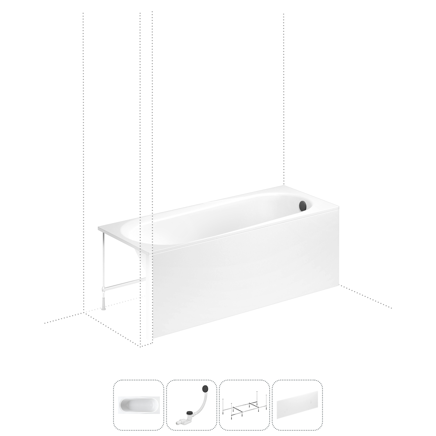 Акриловая ванна 170x70 см Lavinia Boho Biore 202011188 в наборе 4 в 1, Белый, bath_LB_sifon.Biore.4v1
Акриловая ванна 170x70 см Lavinia Boho Biore 202011188 в наборе 4 в 1, Белый, bath_LB_sifon.Biore.4v1