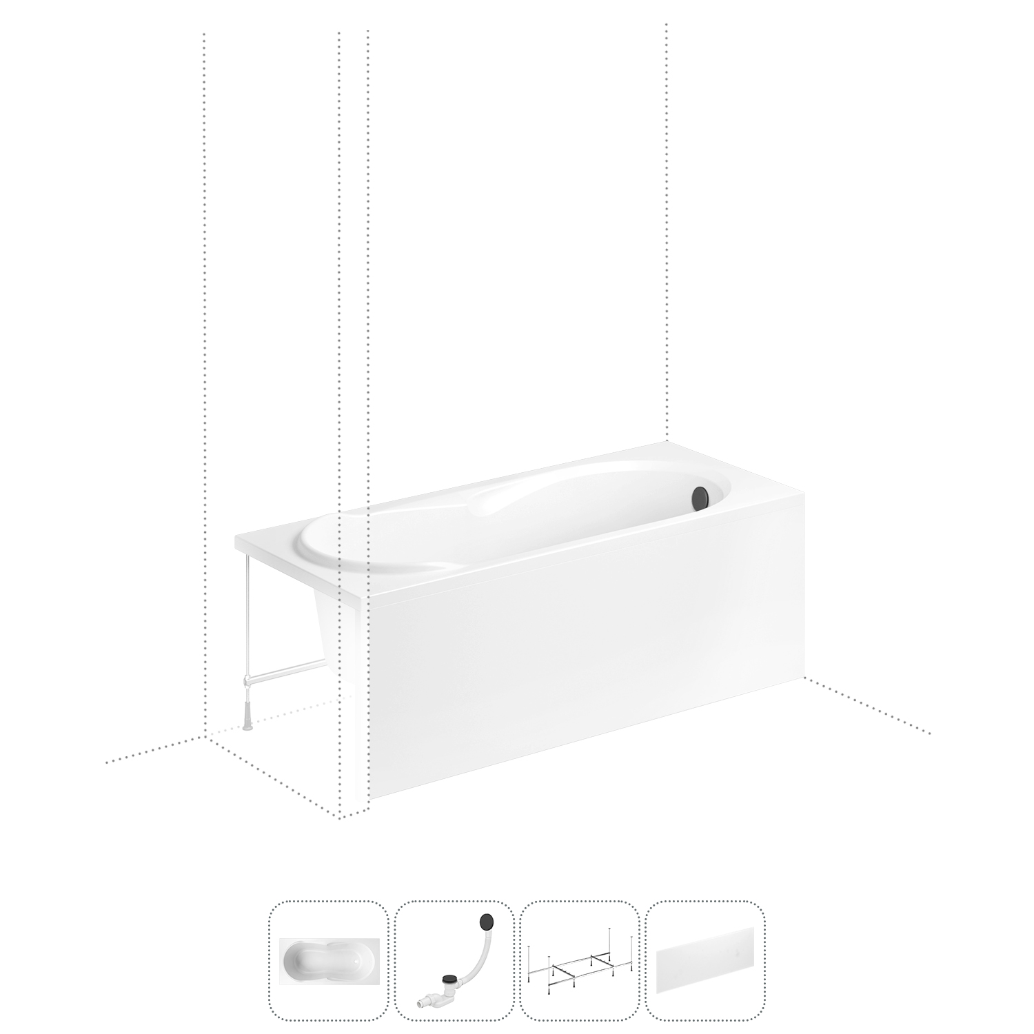 Акриловая ванна 160x70 см Lavinia Boho Easter Pro 202011197 в наборе 4 в 1, Белый, bath_LB_sifon.Easter Pro.4v1
Акриловая ванна 160x70 см Lavinia Boho Easter Pro 202011197 в наборе 4 в 1, Белый, bath_LB_sifon.Easter Pro.4v1