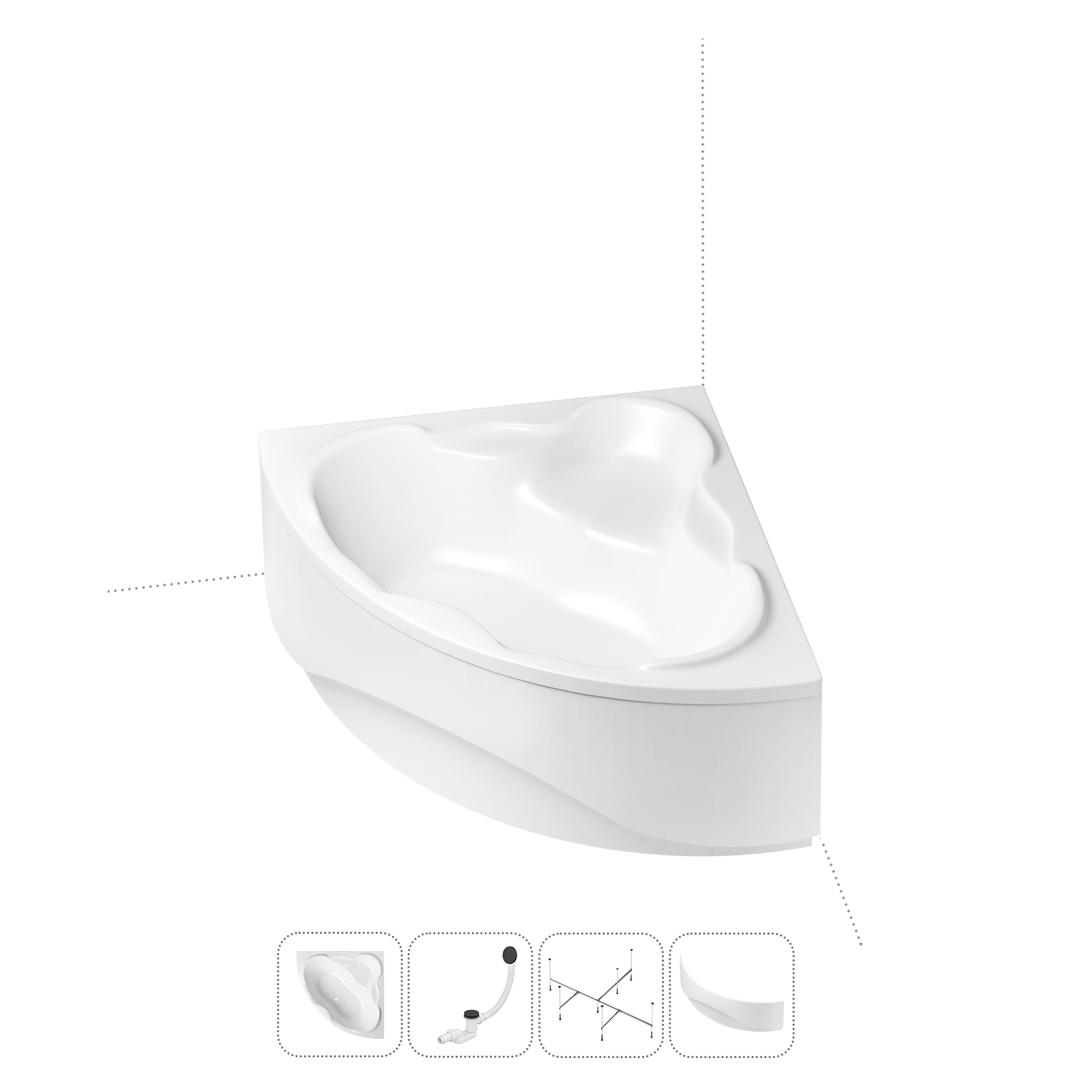 Угловая ванна акриловая 140x140 Lavinia Boho Elegant 202011225 в наборе 4 в 1, Белый, bath_LB_sifon.Elegant.4v1
Угловая ванна акриловая 140x140 Lavinia Boho Elegant 202011225 в наборе 4 в 1, Белый, bath_LB_sifon.Elegant.4v1