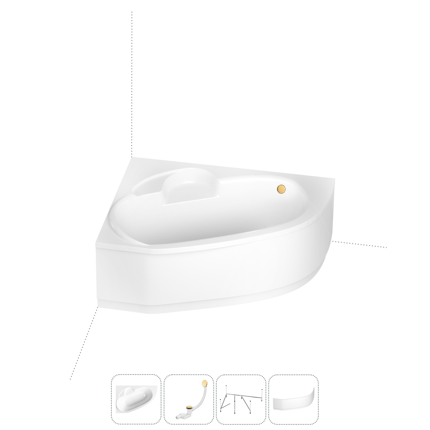 Угловая ванна акриловая 150x100 Lavinia Boho Bell Pro 202011263 набор 4 в 1, левая, Белый, bath_LB_sifon.Bell Pro.4v1_слив-перелив золото
Угловая ванна акриловая 150x100 Lavinia Boho Bell Pro 202011263 набор 4 в 1, левая, Белый, bath_LB_sifon.Bell Pro.4v1_слив-перелив золото